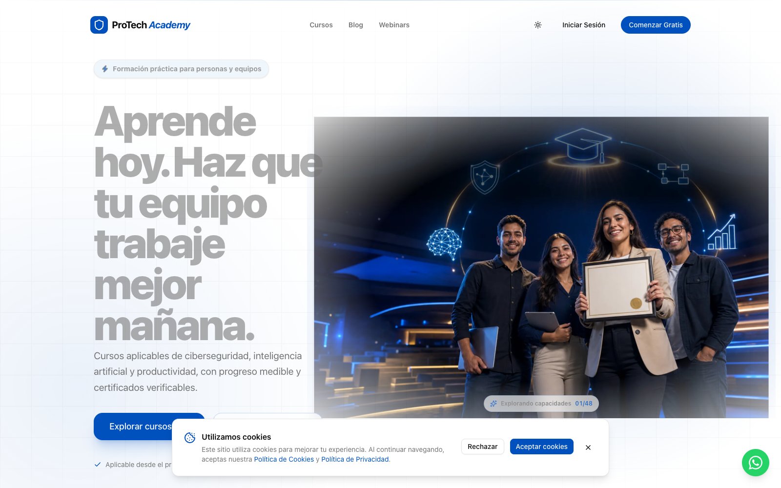 Portada de ProTech Academy en producción.